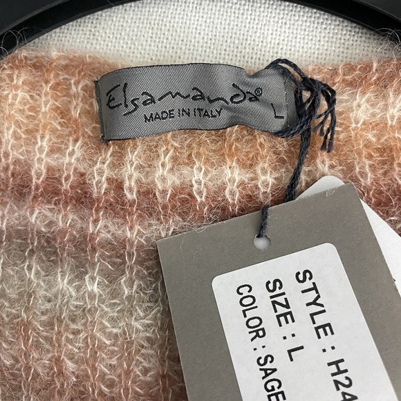 Elsamanda Women's Sz L Sweater Long Sleeve Mohair Wool Alpaca Lightweight - Picture 9 of 14